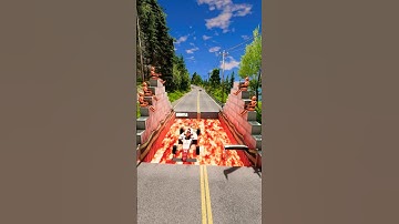 Cars vs. Lava Pit F1 Jump! 🏎️ #7 - BeamNG.Drive