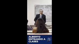 Así llegaba Alberto Fernández a dar clases en la UBA