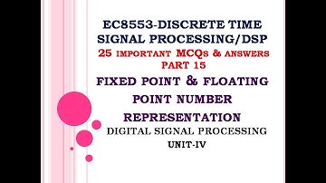 EC8553 MCQ | Discrete time signal processing MCQ | Digital signal processing MCQ |  UNIT 4 PART 15