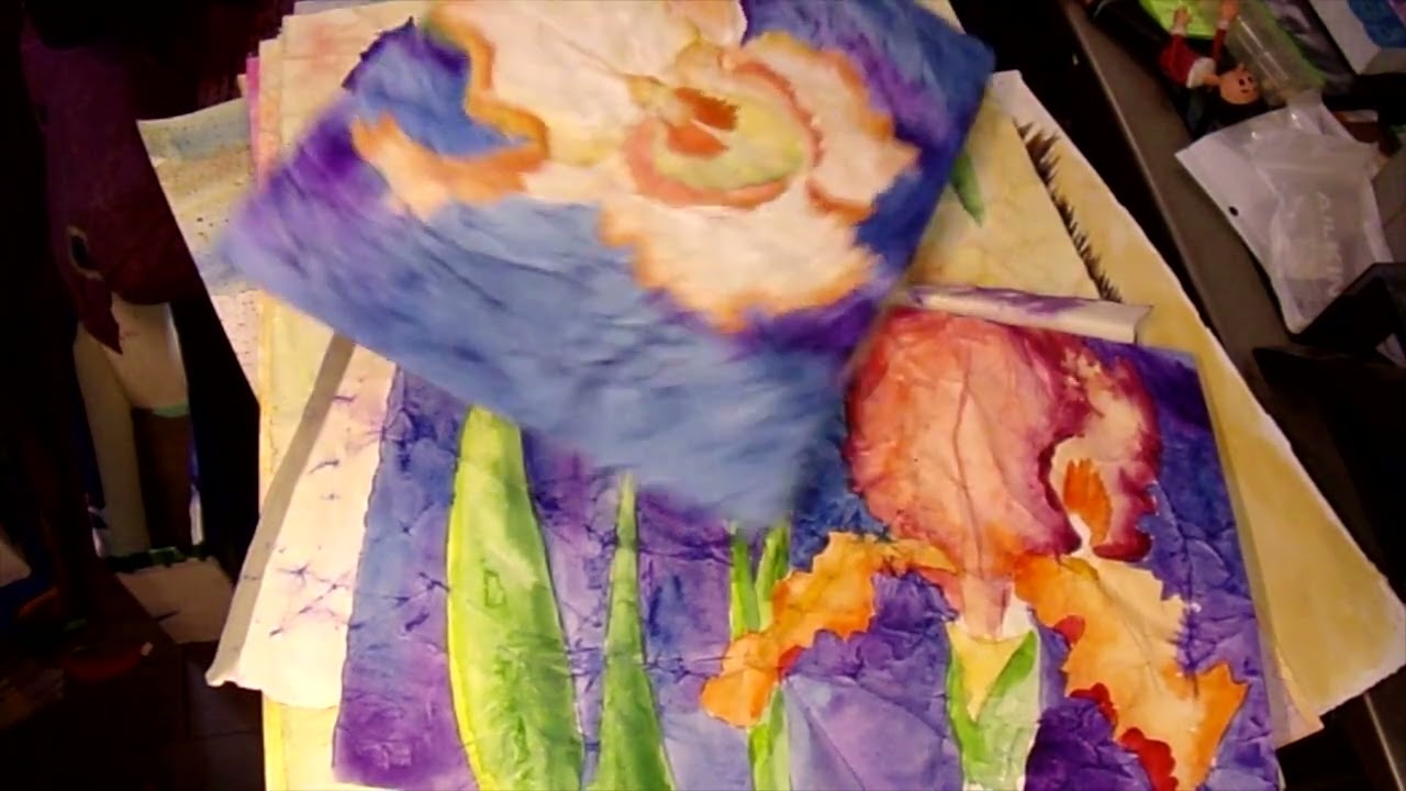 Making Large Gift Bags from Watercolor Paintings