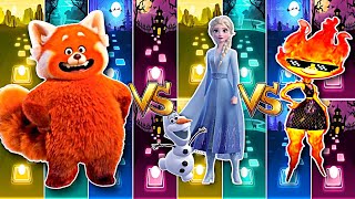 Elemental vs Turning Red vs Elsa Frozen vs Inside Out - Tiles Hop Edm Rush