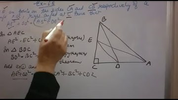 D and E are points on the sides CA and CB respectively of a triangle ABC right angled at C. Prove