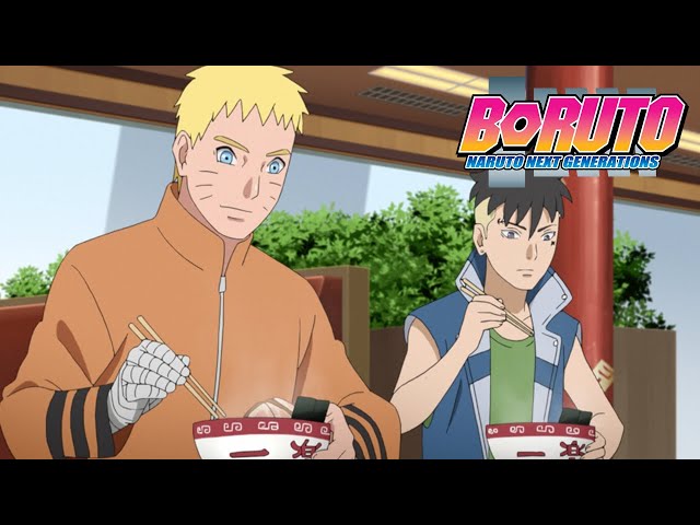 Naruto and Kawaki at Ichiraku! | Boruto: Naruto Next Generations class=