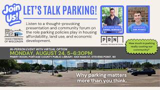 Let's Talk Parking Webinar - August 24, 2026 - Stevens Point, Wisconsin