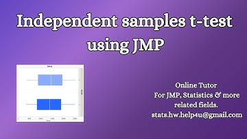 Onafhankelijke steekproeven t-test met behulp van JMP | Online statistiektutor | Online JMP-tutor