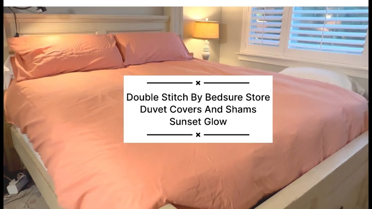 Unboxing & Bed Making with the Bedsure Double Stitch Duvet Cover in Sunset Glow