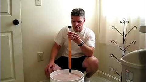 Strawberry Wine - Testing the Specific Gravity of Must