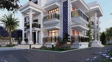 Classic Modern Duplex House | 3D Animation & Exterior Design