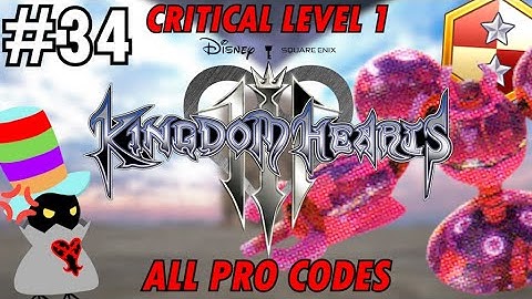 Kingdom Hearts III - Critical Level 1 All PRO Codes - Part 34 - Regular Pat Stream