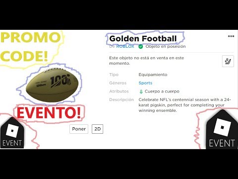 Promocode Roblox Balon Golden Fotball Gratis Nuevo Evento Roblox Nfl - como conseguir golden football en roblox evento nfl