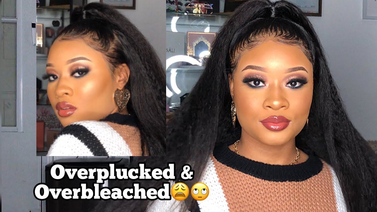 Easy Style Half Up Half Down // Kinky Straight Wig Install ft. Celie Hair