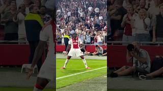 Tolu hitting the SIU celebration after scoring for Ajax!