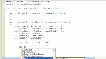 Visual C# 2005  vocales