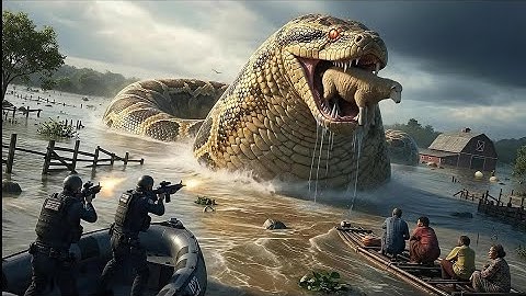 Courageous Rescue Team Fights Giant Python to Save Innocent Cow #cowrescue 