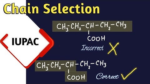 IUPAC Nomenclature | Longest Chain or Main Chain