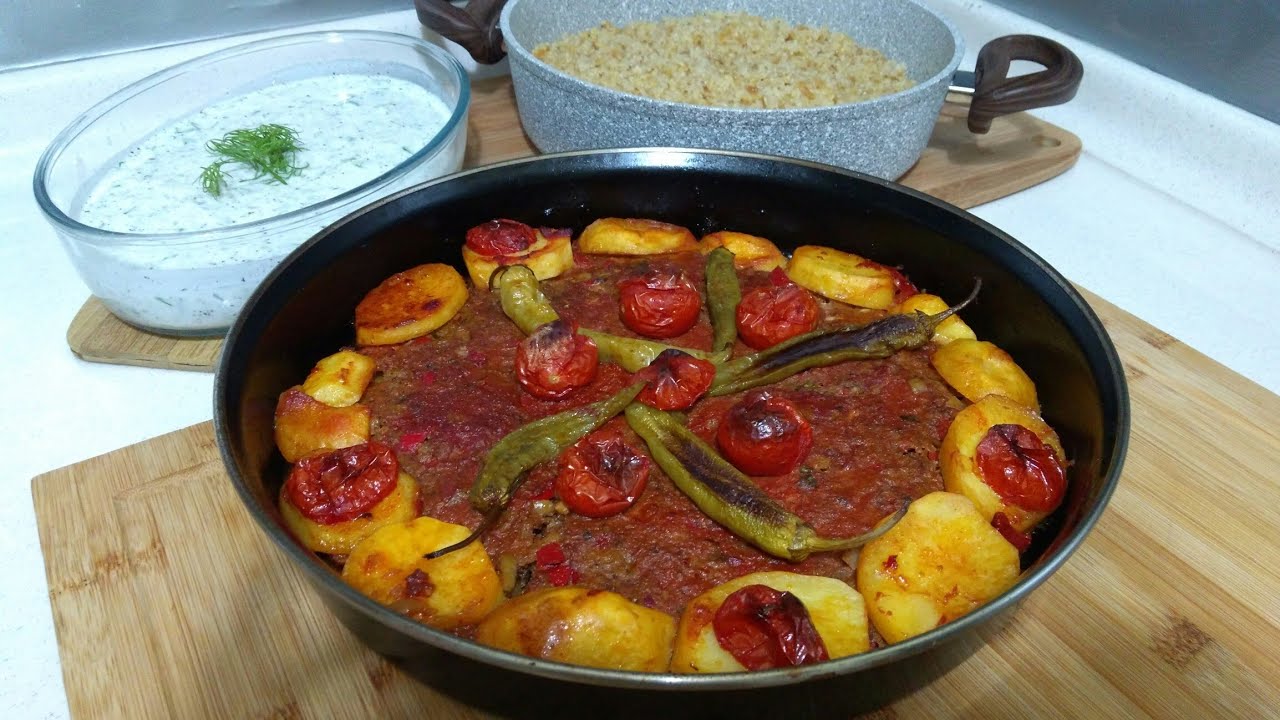 Kilis Tava İle Kolay Akşam yemeği Menüsü /Kilis Tava/Şehriyeli Bulgur Pilavı/Cacık/Seval Mutfakta