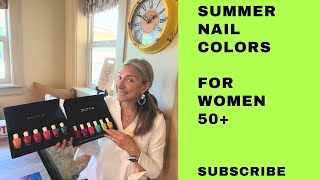 Beachy Bright Summer Nails For Women 50+ #womenover50 #summernails #summerstyle