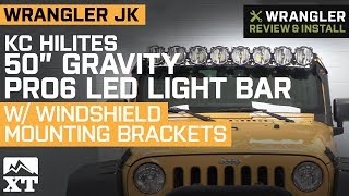 Jeep Wrangler JK KC HiLiTES 50' Gravity Pro6 Light Bar w/ Brackets (20072018) Review & Install