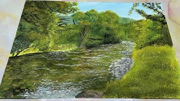 Realistic Landscape Painting Tutorial | Learn To Paint With Yash