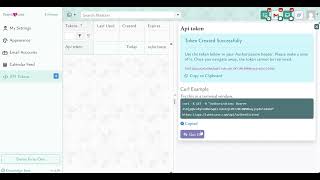 Creating an API token
