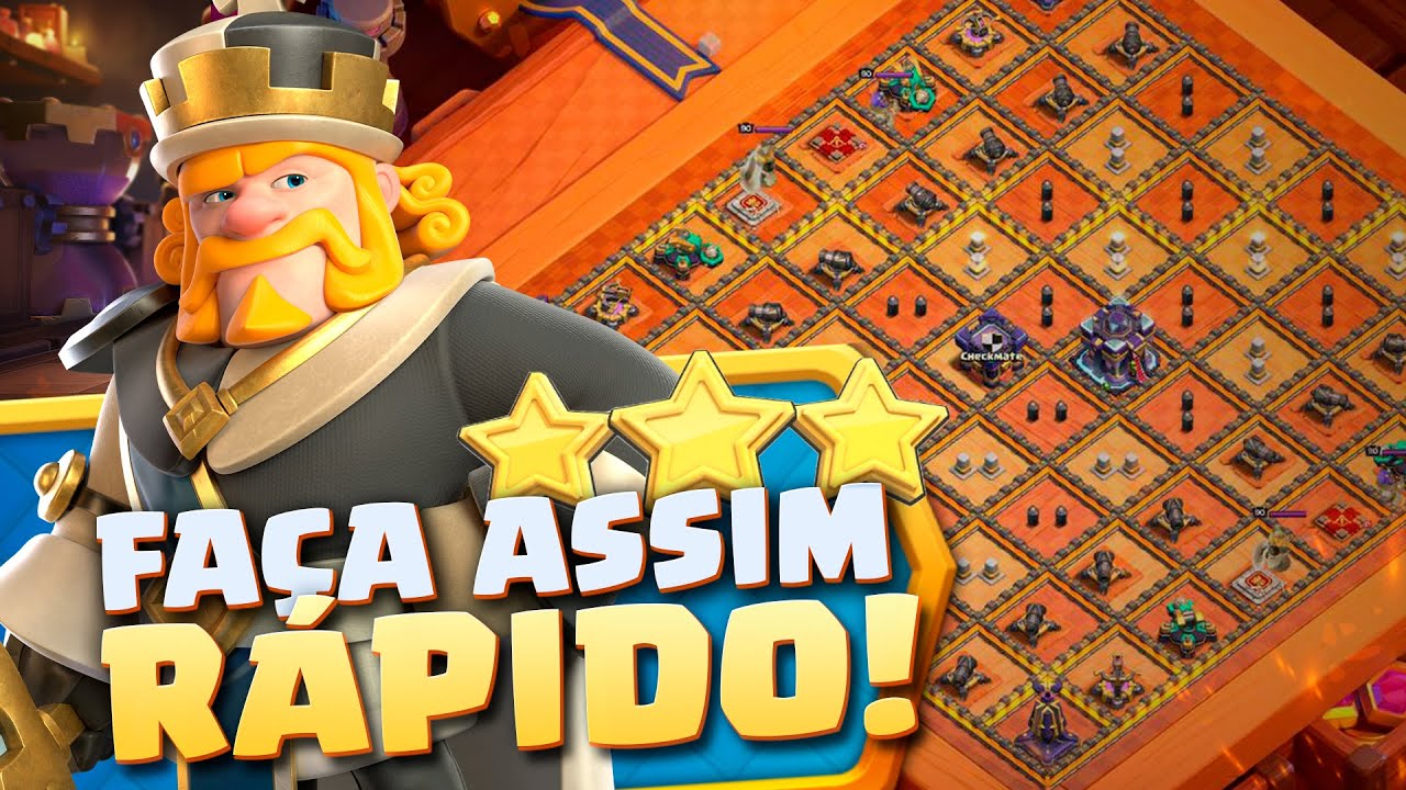 FÁCIL! COMO COMPLETAR O NOVO DESAFIO DO REI DO XEQUE-MATE MUITO RÁPIDO CLASH  OF CLANS! 