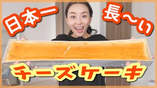 日本一長いチーズケーキが本当に長過ぎて冷蔵庫に入らない！！【お取り寄せレポ】