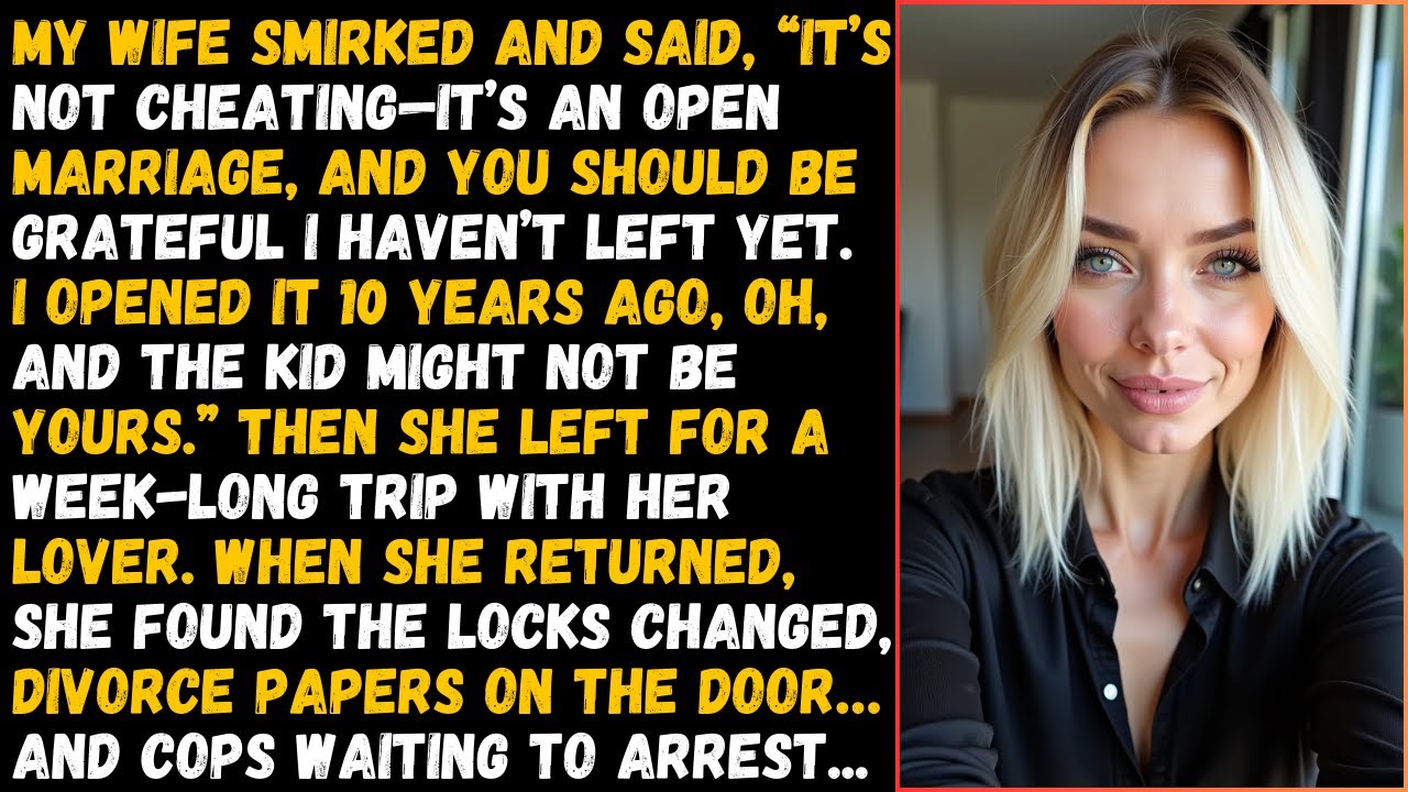 Outline Video My Wife Smirked and Said,“ It’s Not Cheating—It’s an Open Marriage, You Grateful I Haven’t Left Yet.