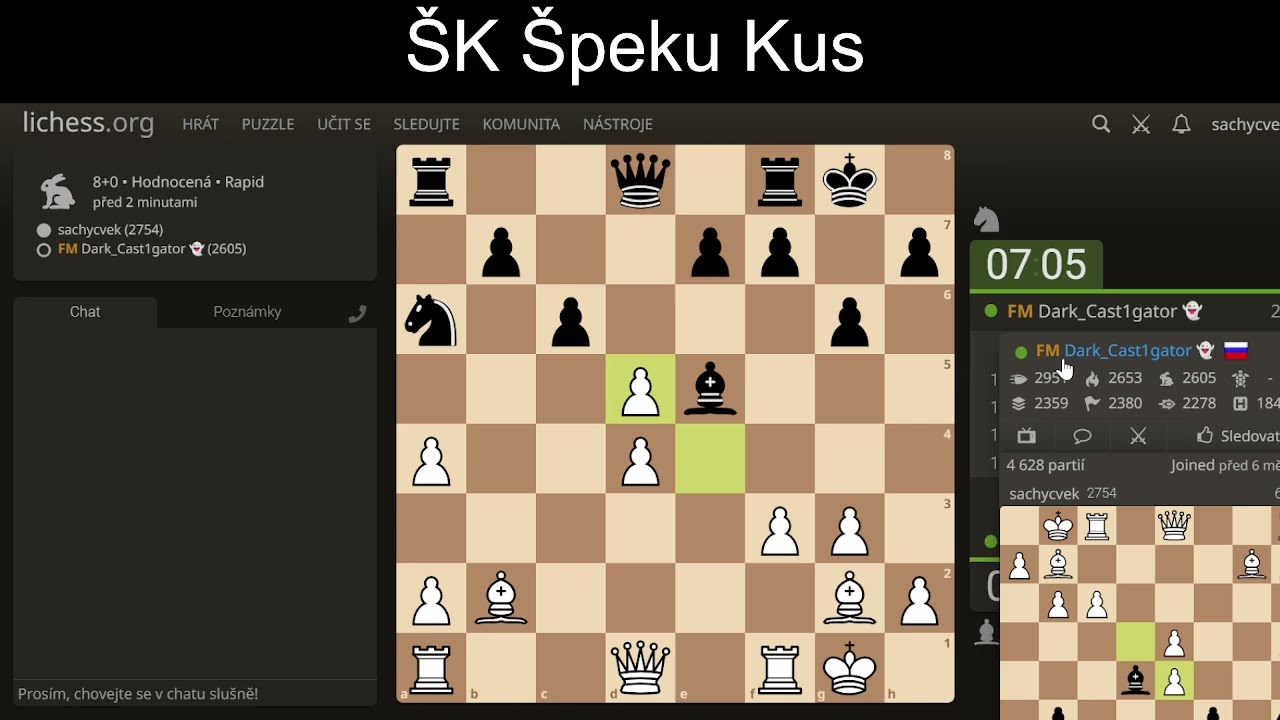 ŠK ŠK zuřivé bitvy o bleskové a rapid elo aneb koncovky jsou cool :-)