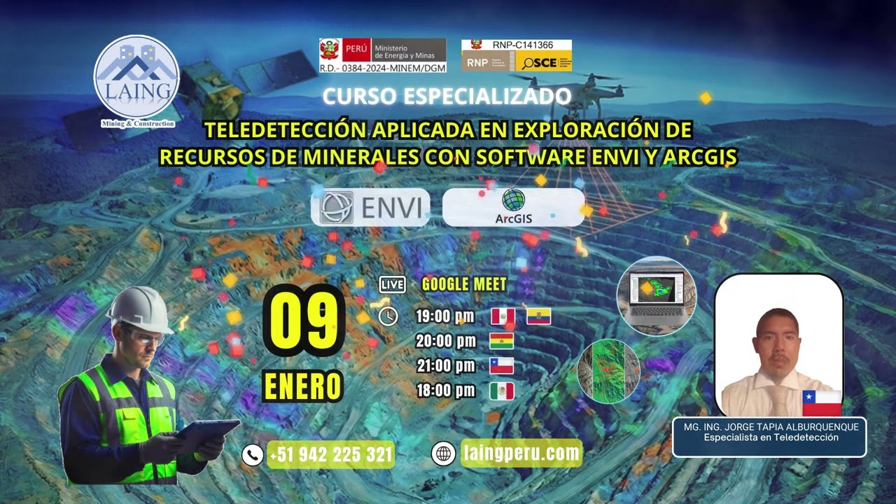 TELEDETECCIÓN APLICADA EN EXPLORACIÓN DE RECURSOS DE MINERALES CON SOFTWARE ENVI Y ARCGIS