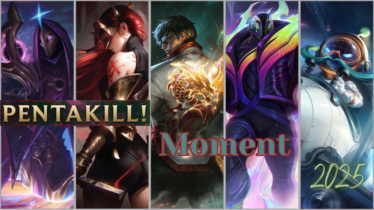 PERFECT PENTAKILL LOL MONENTS 2025