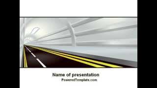 Tunnel Road PowerPoint Template by PoweredTemplate.com
