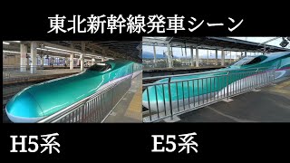 東北新幹線発車シーンH5系　E5系
