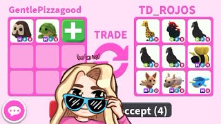 I got the most incredible offer for my mega owl and mega turtle in Roblox adopt me!