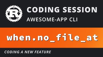 Rust Coding Session - New awesome-app CLI feature