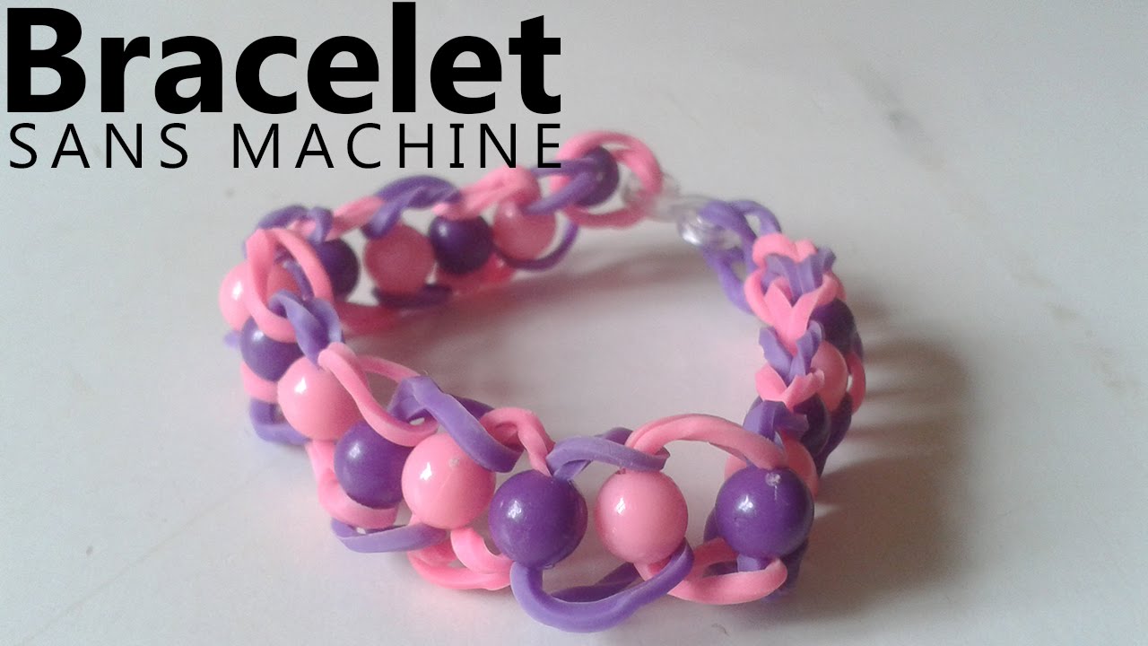 Comment Faire un Bracelet en élastique avec des Perles - YouTube