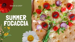 How to make FOCACCIA & floral bread art