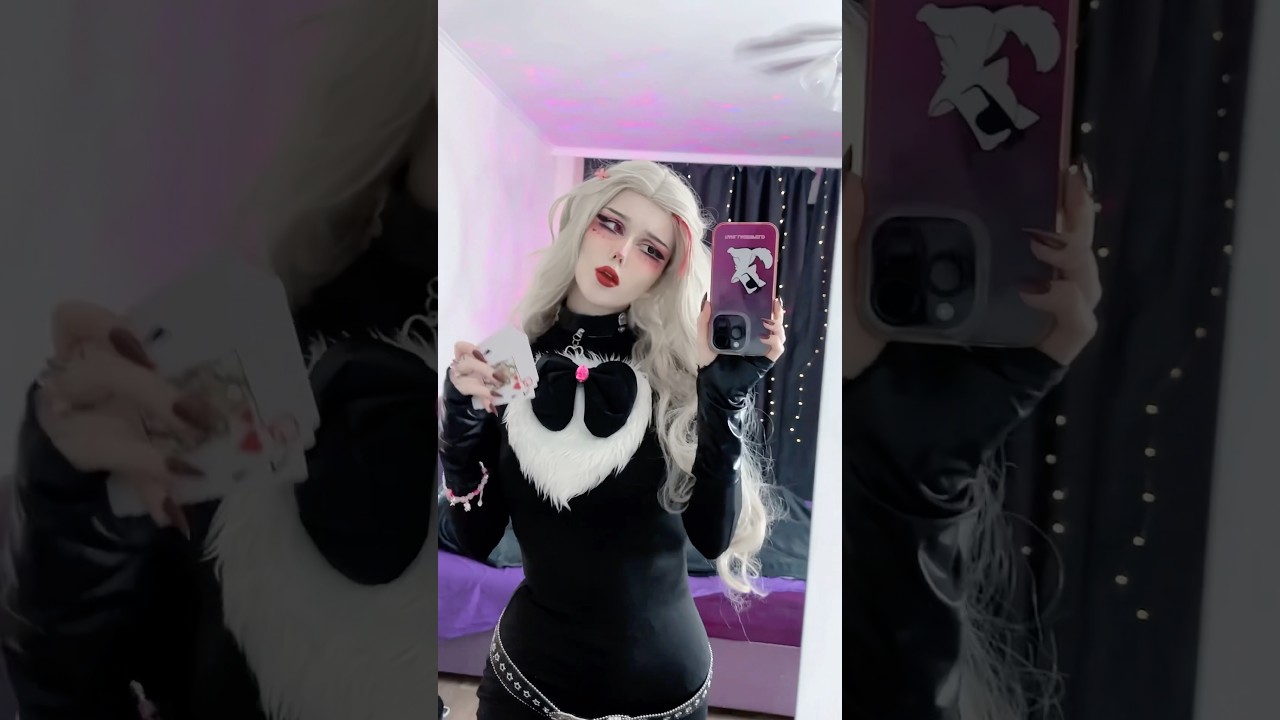 Angel Dust is back💅🏻🃏 #angeldust #hazbinhotel #angeldustcosplay #hazbinhotelcosplay