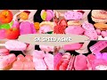 5X SPEED ASMR! 💖 All Pink & Peach Dessert Mukbang | Crunchy Jelly, Ice Cream, & Macarons