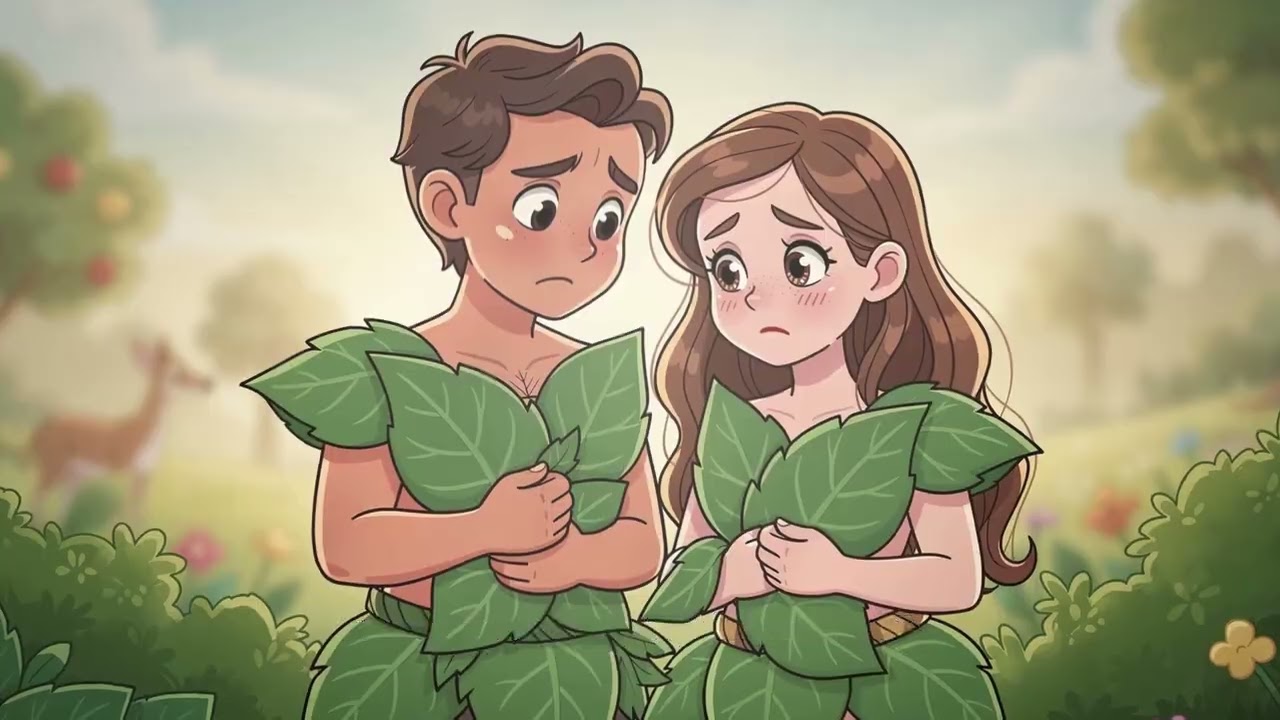 Bible story film: بائبل ٹائم ٹریولر: آدم، حوا اور پہلا گناہ 🕰️🌳