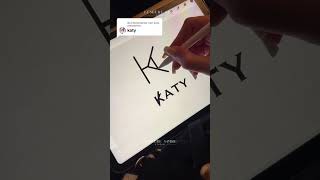 Katy Logo Design Transformation Using Procreate #NameLogo #Repost