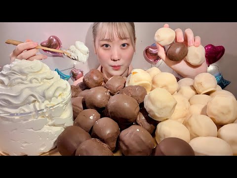 ASMR チョココーティングドーナツ Chocolate Coated Donuts【日本語字幕】【咀嚼音/ Mukbang/ Eating Sounds】