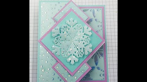 Iridescent Snowflake Z Fold Card