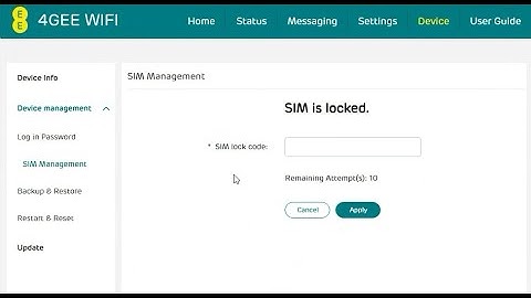 How to unlock Alcatel EE70 4GEE WiFi Router