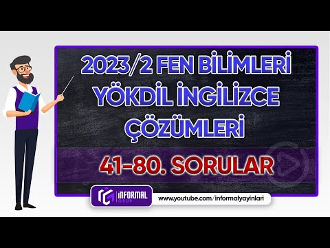 2023/2 YÖKDİL FEN BİLİMLERİ | İNGİLİZCE | PART-2