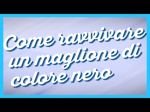 Come ravvivare un maglione di colore nero