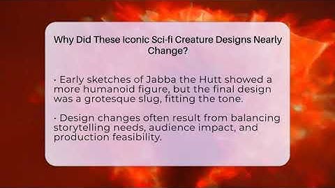 Why Did These Iconic Sci-fi Creature Designs Nearly Change? - The SciFi Reel