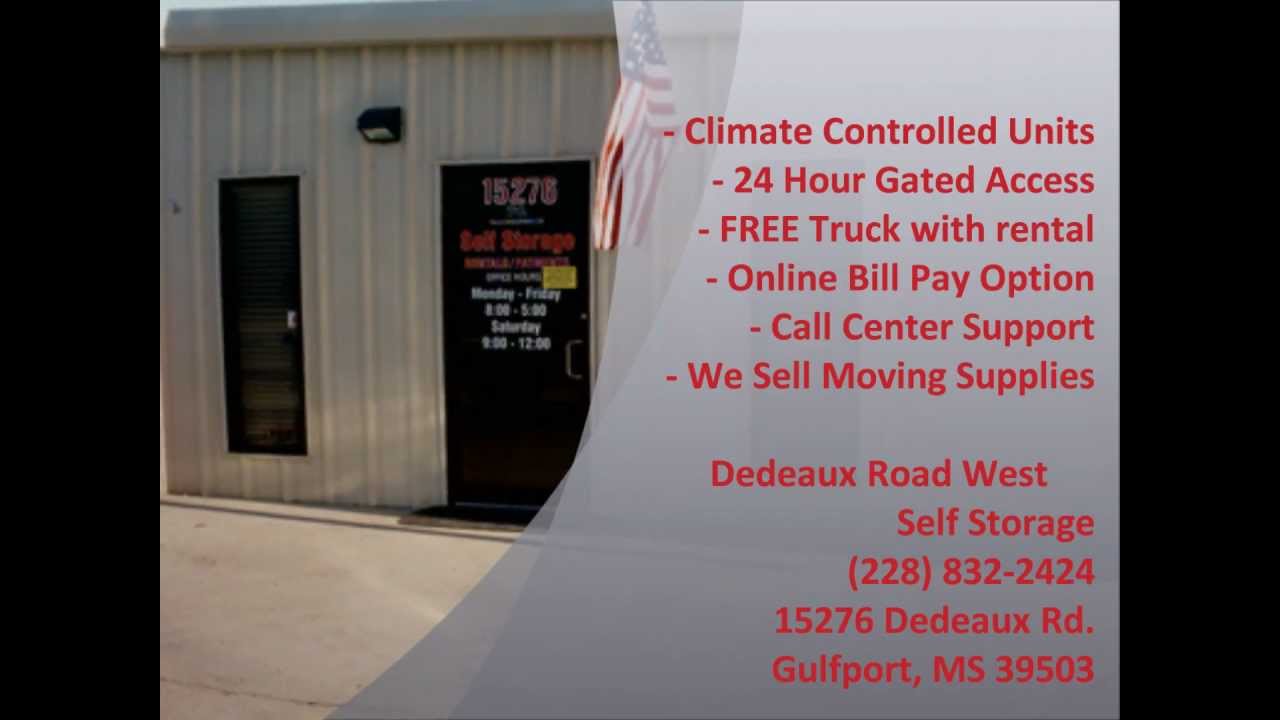 Dedeaux Road West Self Storage in Gulfport MS YouTube