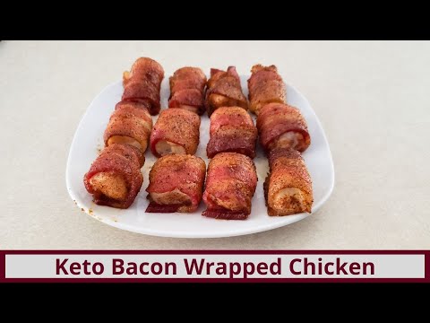 Easy Keto Bacon Wrapped Chicken Bites (Nut Free and Gluten Free)