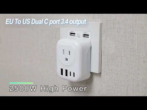 European plug adapter for travel