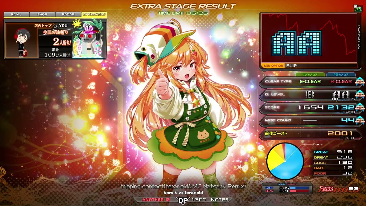 beatmania IIDX】tripping contact(teranoid&MC Natsack Remix) DPA